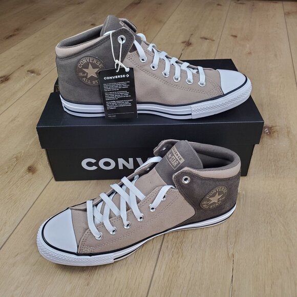 Converse Chuck Taylor All Star High Street Mid Brown White Mens Size A11651C New - Picture 1 of 12
